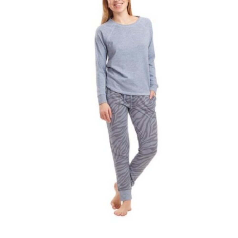 NWT Live Love Lounge Ladies' 3-Piece Lounge Set Blue Zebra